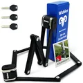 Produktbild: Widder Extrem sicheres Faltschloss Fahrrad [Titan-Stahl Level 15] - Fahrradschloss hohe Sicherheit 99cm lang mit Schlüssel [3x] & Halterung - Gliederschloss als E Bike Lock Scooter Schloss & Fahrrad
