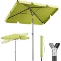 Produktbild: Sekey Sonnenschirm 200 x 125 cm Balkonschirm Rechteckig Sonnenschirm mit Schutzhüllem