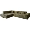 Produktbild: Kawola Ecksofa, Hellgrün, Schwarz, Textil, 3-Sitzer, Füllung: Kaltschaum, Ottomane links, 319x215 cm, Wohnzimmer, Sofas & Couches, Wohnlandschaften, Ecksofas