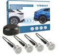 Produktbild: VSG24 Akustische Premium Einparkhilfe ECHO PLUS Parkhilfe zum nachrüsten PDC Rückfahrkamera (Rückfahrwarner mit Lautsprecher & 4 Sensoren Stecksystem Nachrüstsatz)