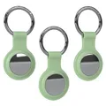 Produktbild: EAZY CASE - 3er Pack Schlüsselanhänger für AirTag Anhänger Hülle Silikon Grün AirTags Schutzhülle Tracker Schlüsselanhänger mit Schlüsselring geeignet auch als Air Tag Anhänger für Hunde, Katze, Kind