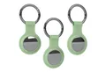 Produktbild: EAZY CASE Schlüsselanhänger 3er Set Silikon Anhänger kompatibel Apple AirTag, Airtags Hülle mit Silikon Rand Weich Tracker Karabiner Grün