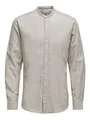 Produktbild: ONLY & SONS Herren Freizeit Hemd ONSCAIDEN SOLID - Slim Fit XS S M L XL XXL, Größe:M, Farbe:Chinchilla 22019173