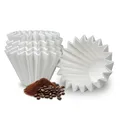 Produktbild: Kalita Wave 155 Filter,100 Stück,Kleine Kaffeefilter für 1–2 Tassen,Einwegkorb Kaffeefilterpapier, kompatibel mit Kalita Wave Dripper 155, Einzelportion Kaffeekanne, Übergießen und Tropfkaffeemaschine