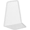 Produktbild: Relaxdays Buchstütze, 2er-Set, modernes Mesh-Design, Bücher und Ordner, Buchhalter HxBxT: 14 x 12 x 9 cm, Metall, weiß