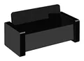 Produktbild: Wedo 634401 Visitenkartenhalter Black Office Acrylglas, für Karten bis 9 cm Breite Gummifüße, 10, 9 x 5 9 cm, im Geschenkkarton, Schwarz