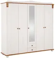 Produktbild: OTTO home Kleiderschrank Adele (4 Breiten: 92/130/169/207 H/T ca. 191/54 cm) aus massiver Kiefer,Spiegel beim 4-und 5-trg.Schrank, Innenausstattung