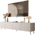 Produktbild: TV-LOWBOARD COLGANTE 200 cm Kaschmir auf Chrom Beinen