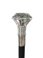 Produktbild: Wilbers & Wilbers Gehstock Spazierstock Metall mit Diamant-Griff zerlegbar Edelmann Dandy Gentleman Zuhälter Pimp Stick