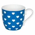 Produktbild: Könitz Hearts Turquoise Becher Herzen Tasse Kaffeetasse Bone China Blau 400ml