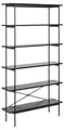 Produktbild: ACTONA GROUP Regal in schwarz, MDF, Stahl - 94x172x27cm (BxHxT)