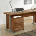 Produktbild: Winkelschreibtisch mit Rollcontainer Büromöbel Office Line Walnnuss Dekor