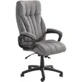 Produktbild: Chefsessel, Grau, Schwarz, Kunststoff, Textil, Uni, Drehkreuz, 68x113-121x68 cm, Wippmechanik mit Härtegradeinstellung, Sitzfläche 360° drehbar, inklusive Armlehnen, Arbeitszimmer, Bürostühle, Drehstühle
