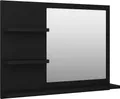 Produktbild: vidaXL Badspiegel Schwarz 60x10,5x45 cm Holzwerkstoff