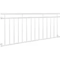 Produktbild: ECD Germany Französischer Balkon, 90x225 cm, mit 14 Füllstäben, Weiß matt und rau, Balkongeländer aus pulverbeschichtetem Stahl - Weiß