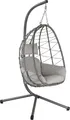 Produktbild: HinHocker Hängesessel mit Gestell, Grau, Hängeschaukel für Indoor und Outdoor, Schaukelstuhl