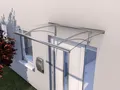 Produktbild: Gutta Pultvordach PT/G | Edelstahl | Haustürvordach 1600 x 900 mm