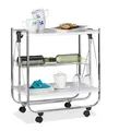 Produktbild: Relaxdays Serviertablett klappbar Weiß,Silber