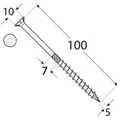 Produktbild: 100x Holzschrauben Spanplattenschrauben 5x100mm Schrauben Torx T25 gelb verzink