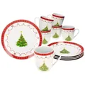 Produktbild: 12tlg Frühstücksset Weihnachtstraum Porzellan für 6 Personen