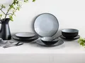 Produktbild: my home Tafelservice modernes Geschirr-Set, Service Grönvik (12-tlg), 4 Personen, Steinzeug, mit Reaktivglasur, spülmaschinengeeignet & mikrowellengeeignet