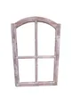 Produktbild: Deko-Impression Wanddekoobjekt Stabiles Fenster Sprossenfenster Dekorahmen abgerundet Holz braun 77cm (1 St)