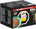 Produktbild: SHEBA Adult Katzenfutter nass - 32x85g Schalen - Geflügel Variation in Sauce - Nassfutter für Katzen - 1 Großpackung