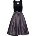 Produktbild: Edelnice Midi Dirndl Evi Samt Schwarz 38 - Schwarz - 38