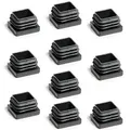 Produktbild: Enkotrade 10 Stück Lamellenstopfen für Vierkantrohre, 15x15 mm, Rohrabdeckung aus hochwertigem Polyethylen Kunststoff, Stopfen, Endstopfen, Kappen, Gleiter | Rohrstopfen Quadratisch