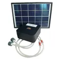 Produktbild: Mauk® Solar Doppel Teichbelüfter 6W mit Akku & Solarpanel | Teichbelüftung per Sauerstoffpumpe für Teiche inkl. 2 Schläuche & Sauerstoffsteine | Schutz vor Fischsterben & Sauerstoffmangel