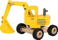 Produktbild: BAGGER gelb Holzbagger Kinderbagger Spielzeugbagger von goki Baustellenfahrzeug