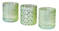 Produktbild: Levandeo® Teelichthalter, 3er Set Teelichthalter Grün Glas Windlicht Tischdeko Kerzenhalter