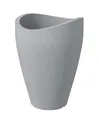 Produktbild: Scheurich Wave Globe High 40, Hochgefäß/Blumentopf/Pflanzkübel, rund, Farbe: Stony Grey, hergestellt mit recyceltem Kunststoff, 10 Jahre Garantie, für den Außenbereich