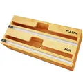 Produktbild: SpaceAid WrapNeat 2-in-1-Wickel-Organizer mit Cutter und Etiketten, Kunststofffolie, Aluminiumfolie und Wachs, Bambusspender für die Aufbewahrung in der Küche, für 30,5 cm große Rolle (Natur)