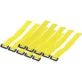Produktbild: LogiLink Kabelbinder KAB0015, mit Klettverschluss, 300 x 20mm, gelb, 10 Stück