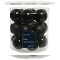 Produktbild: 18 Weihnachtskugeln 4cm Glas uni Christbaumkugeln Anhänger schwarz