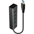 Produktbild: LINDY USB 3.0 Hub 4 Port ohne Netzteil - Schwarz