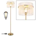 Produktbild: Globo Lighting Led, Gold, Glas, F, 38x152x38 cm, Lampen & Leuchten, Innenbeleuchtung, Stehlampen, Stehlampen