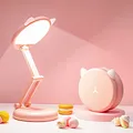 Produktbild: One Fire Schreibtischlampe Kinder, 9 Helligkeit Kawaii Schreibtischlampe Mädchen Leselampe Kinder Faltbar & Tragbar,3600mAh Nachttischlampe Leselicht, Kawaii Schreibtischlampen Table Lamp