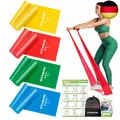Produktbild: GYMERK Fitnessbänder Set 4er, 1.8M Fitnessband, 4 Widerstandsstufen mit