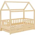 Produktbild: JUSKYS Kinderbett Marli_STR_OS (natur mit Bettkasten, 160 x 80 cm)