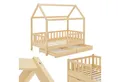 Produktbild: Juskys Kinderbett Marli, 80x160 cm, mit Dach, 2 Bettkästen, Rausfallschutz, 3 - 10 Jahre