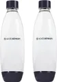 Produktbild: Sodastream, 2 einzelne spülmaschinenfeste Flaschen für Wassersprudler Duo, Terra, E-Terra, Art, Gaia, dunkelblau