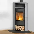 Produktbild: Fireplace Malta Eckkaminofen Stahl Schwarz | Speckstein - Schwarz
