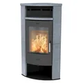 Produktbild: Fireplace Malta Eckkaminofen 6 kW Naturspein Speckstein Stahl Schwarz R3500