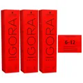 Produktbild: Schwarzkopf Igora Royal 3 x 60 ml 6-12 dunkelblond cendre asch Haarfarbe Cremefa