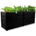 Produktbild: Hochbeet Demeter XL schmal, KHW-Hochbeet Demeter XL - schmal, 158 x 44 x H 61 cm - Schwarz