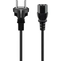 Produktbild: Kaltgeräte Anschlusskabel C13 > Schutzkontakt-Stecker schwarz, 1,5 Meter, gerader Stecker