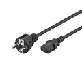 Produktbild: Goobay 68605 Kaltgerätekabel 1,5m / C13 Kaltgerätebuchse & Netzstecker Schutzkontaktstecker / Universelles Monitor Stromkabel / C13 Netzkabel / Schwarz / 1,50m