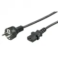 Produktbild: Goobay 1,5m Netzkabel Schutzkontakt-Stecker Kaltgerätekabel 250V 10A schwarz